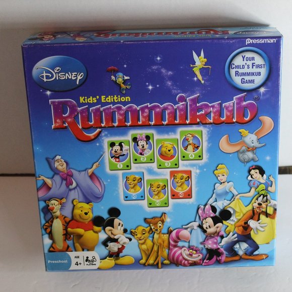 Toys Vintage 209 Pressman Disney Rummikub Kids Edition Good Shape
